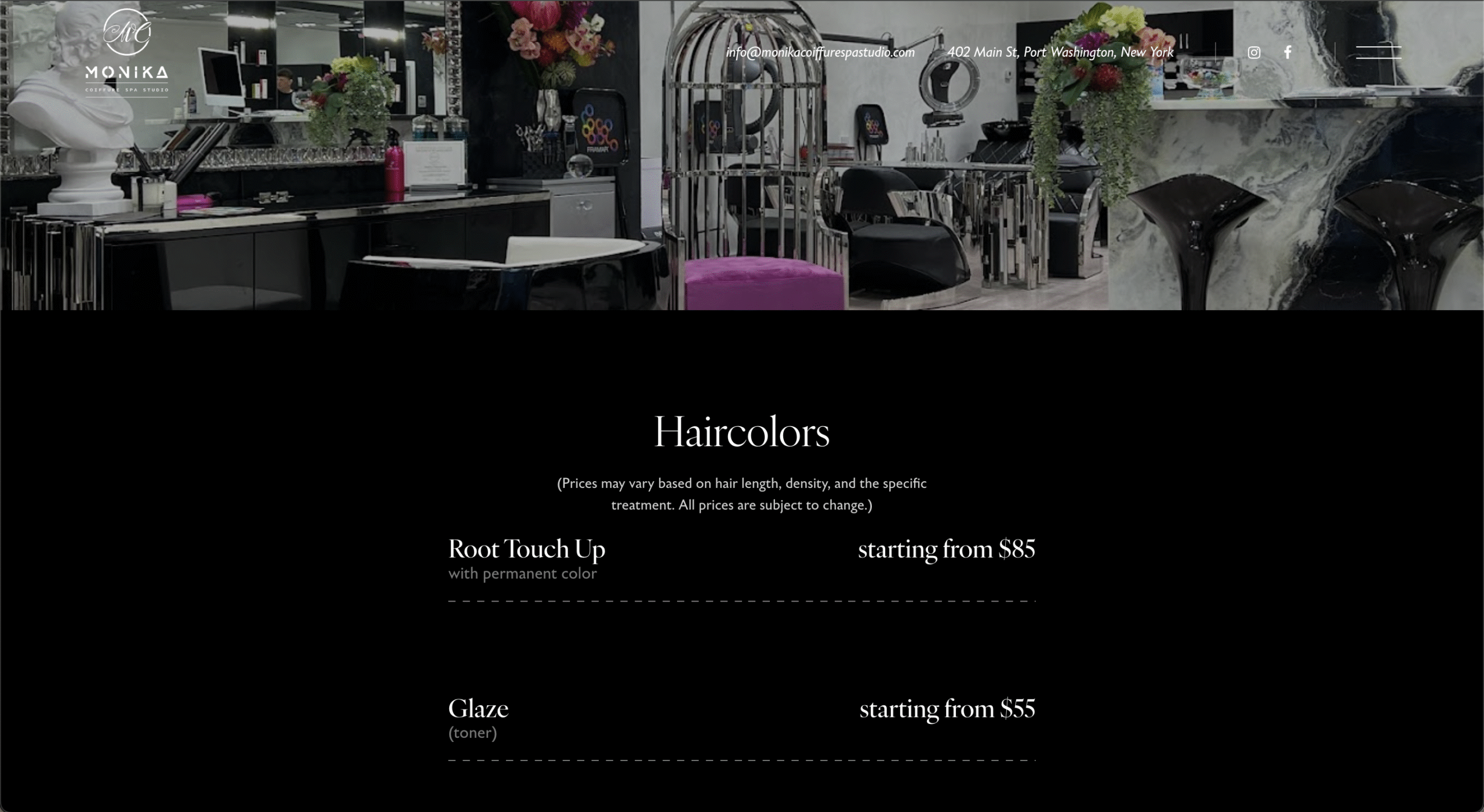 Monika Coiffure Spa Studio — Screen 2