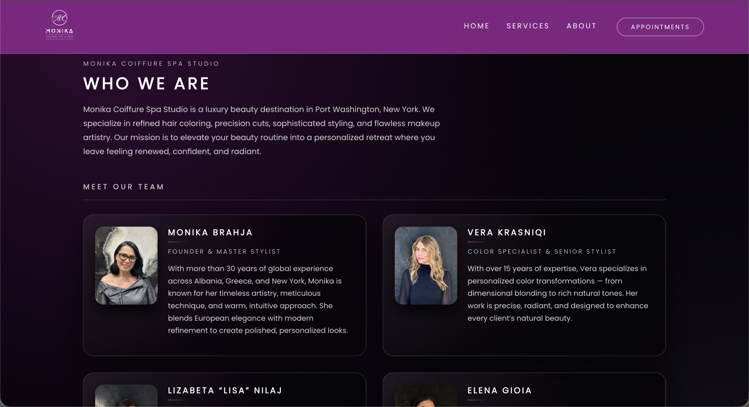 Monika Coiffure Spa Studio — Screen 3