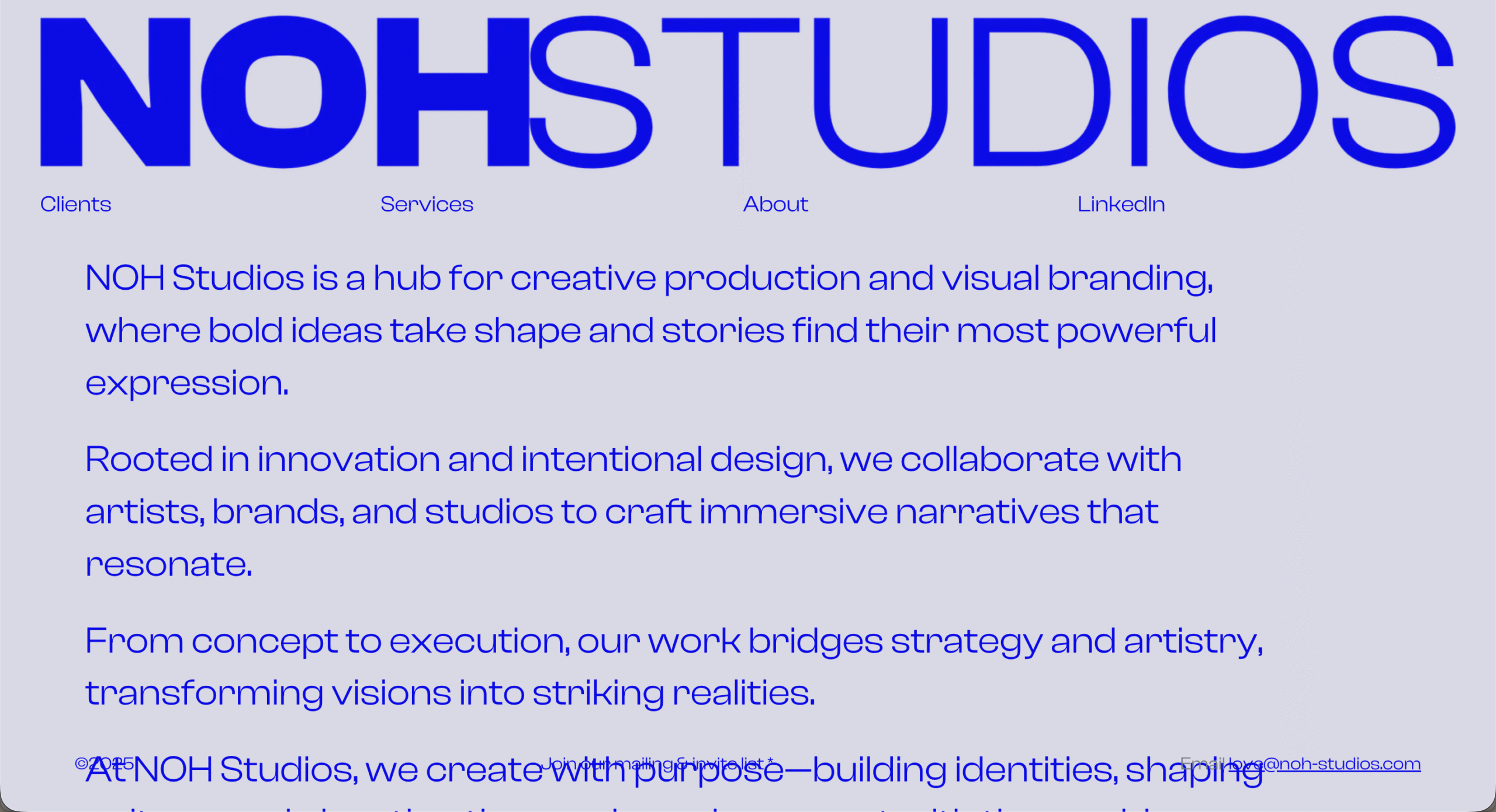 NOH Studios — Screen 1