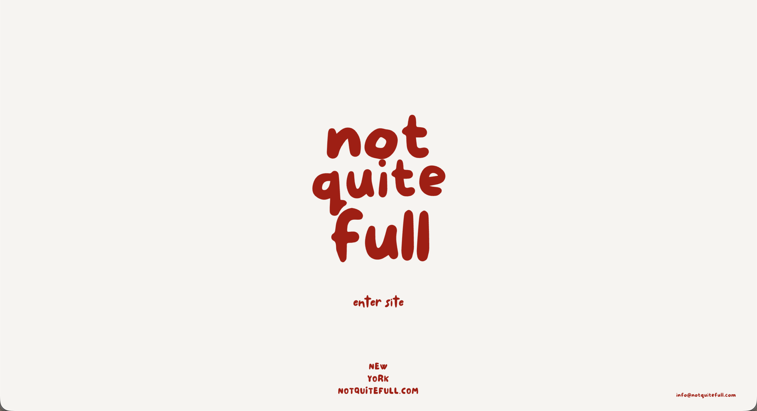 Not Quite Full — Screen 1