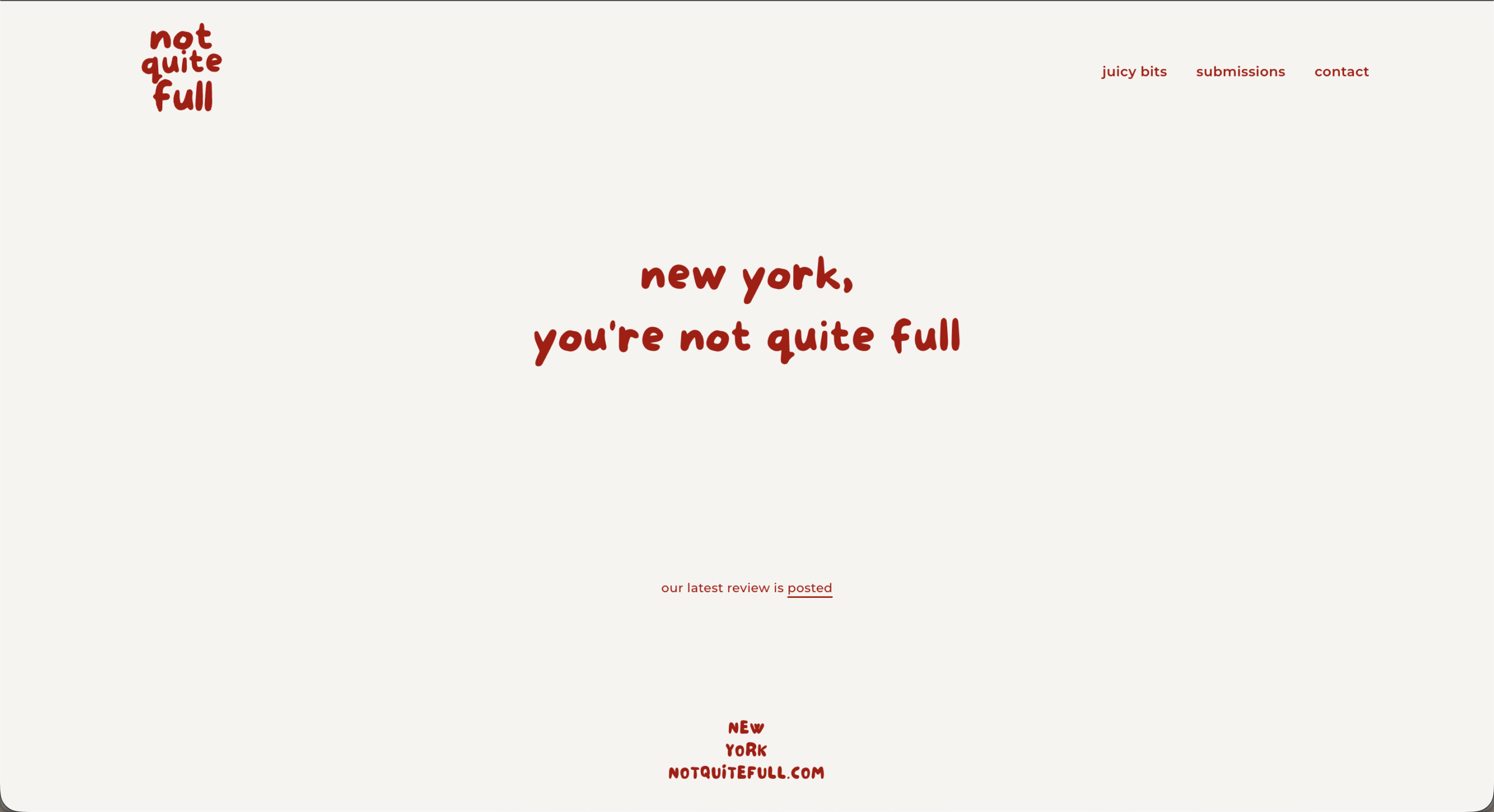 Not Quite Full — Screen 2