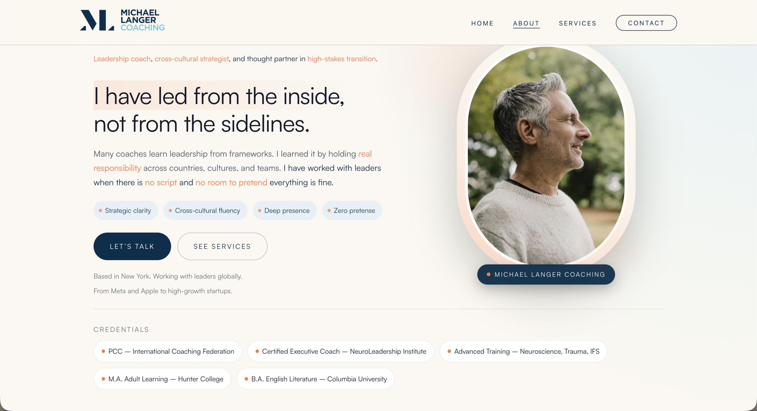 Michael Langer Coaching — Screen 2