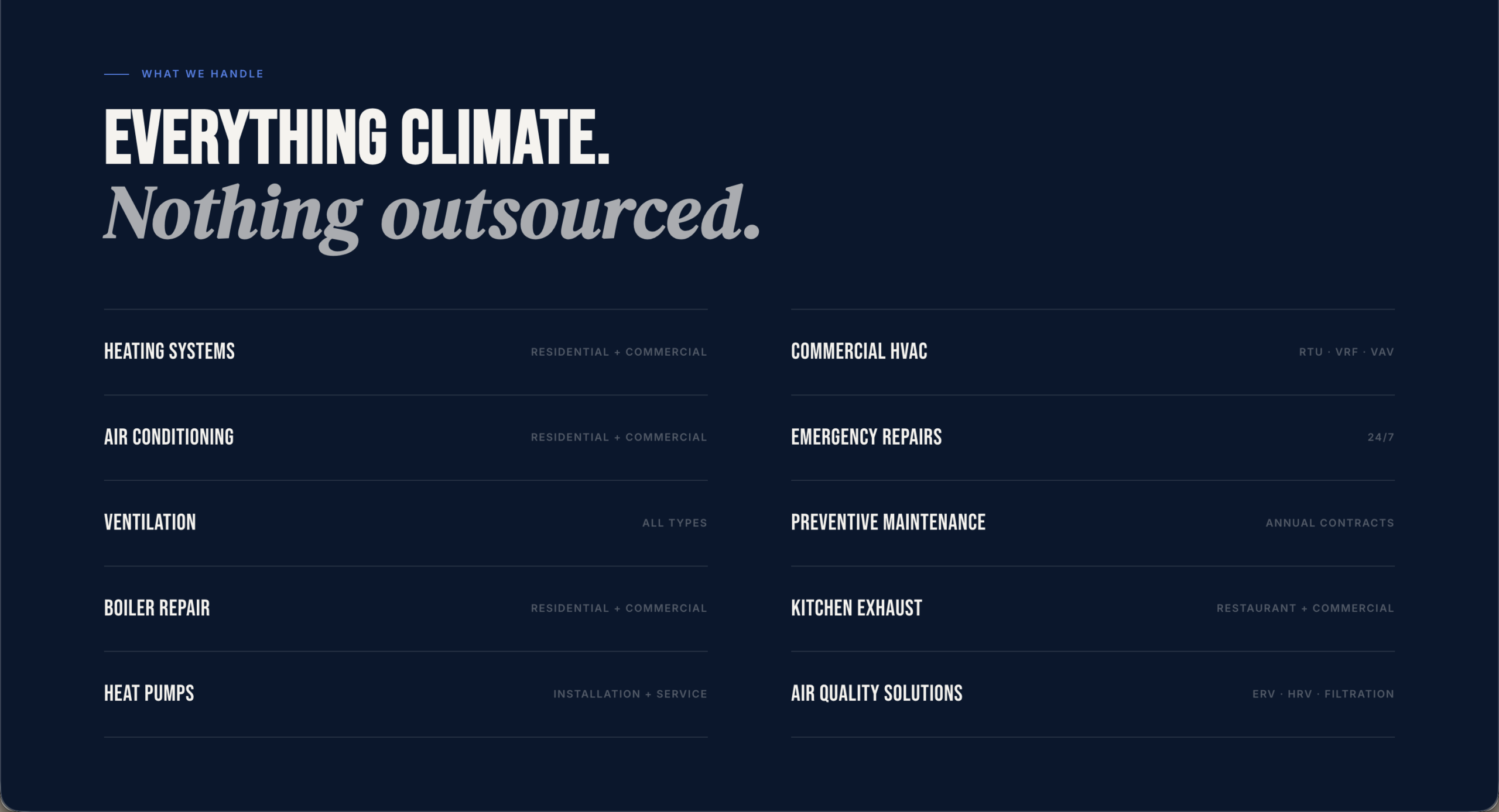 Climatech HVAC — Screen 3