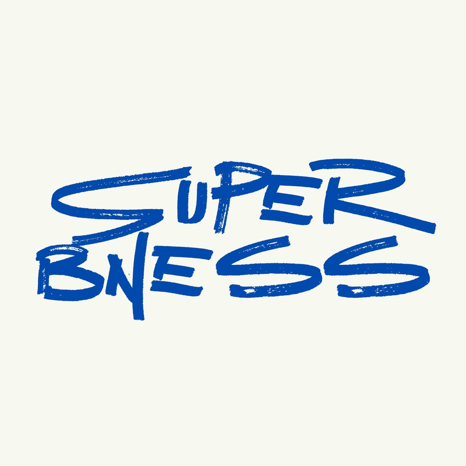 Superbness logo — variation 3 inverted