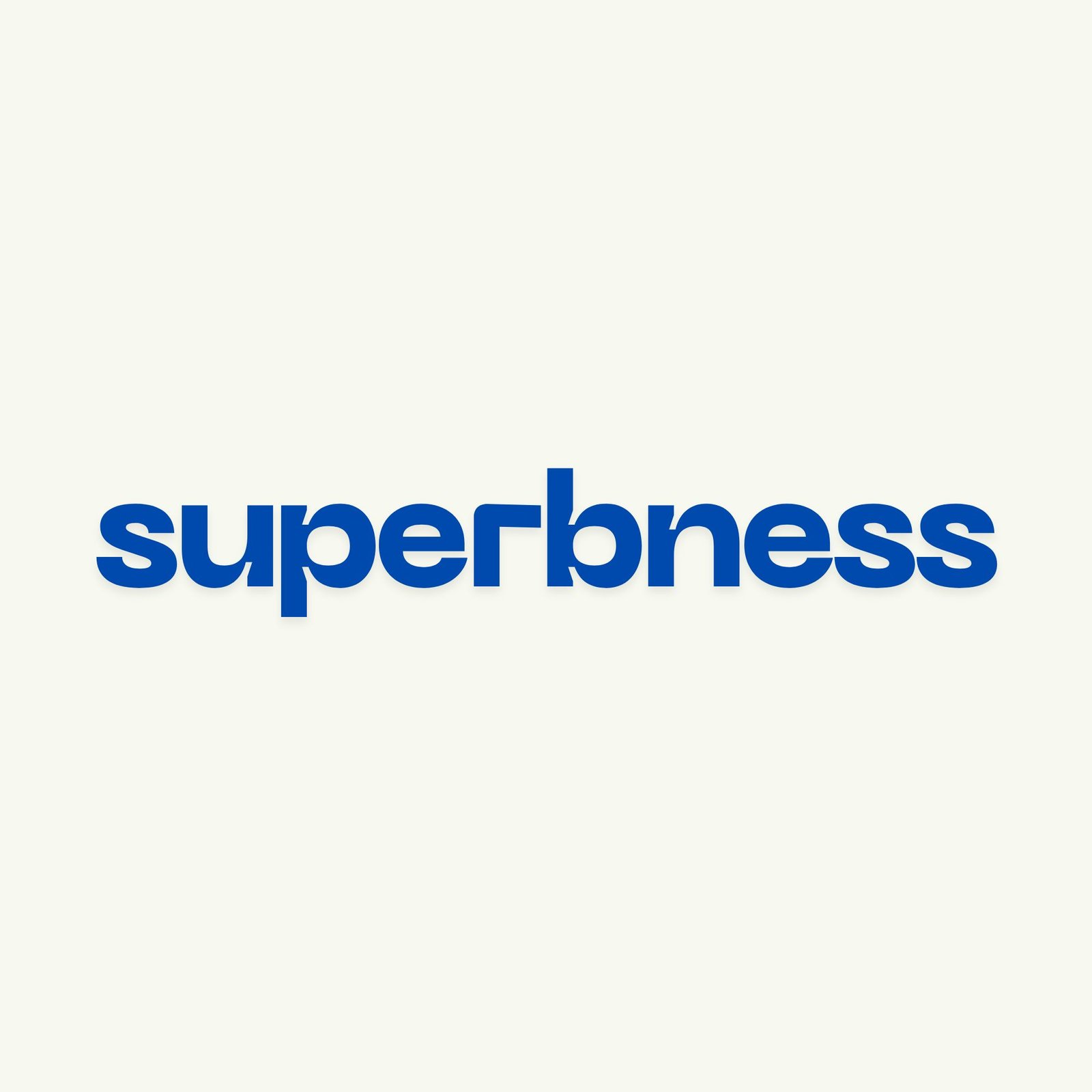 Superbness logo — primary inverted